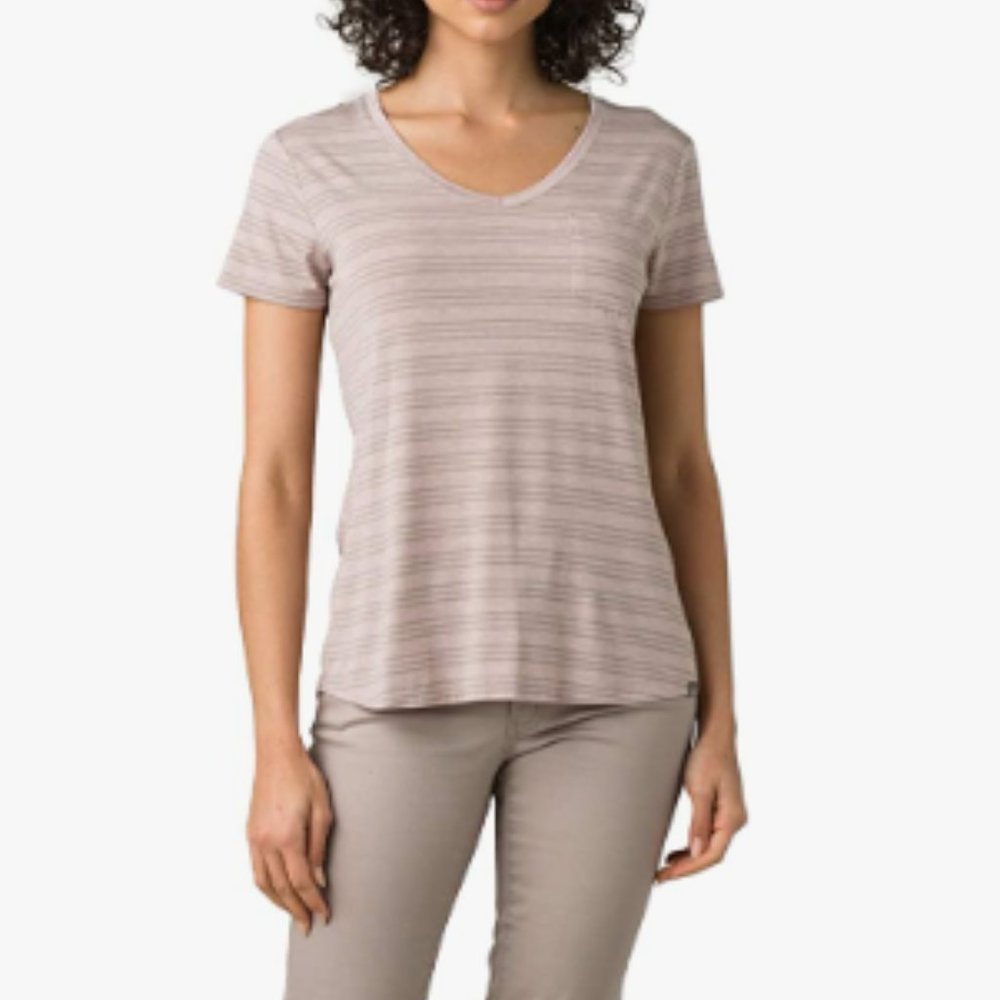 π prAna Women's Foundation Short Sleeve V-Neck T-Shirt - L - Picture 9 of 11